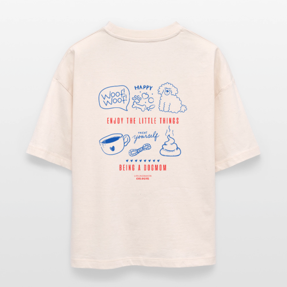 Frauen Boxy Shirt "Enjoy the little things" - natural raw