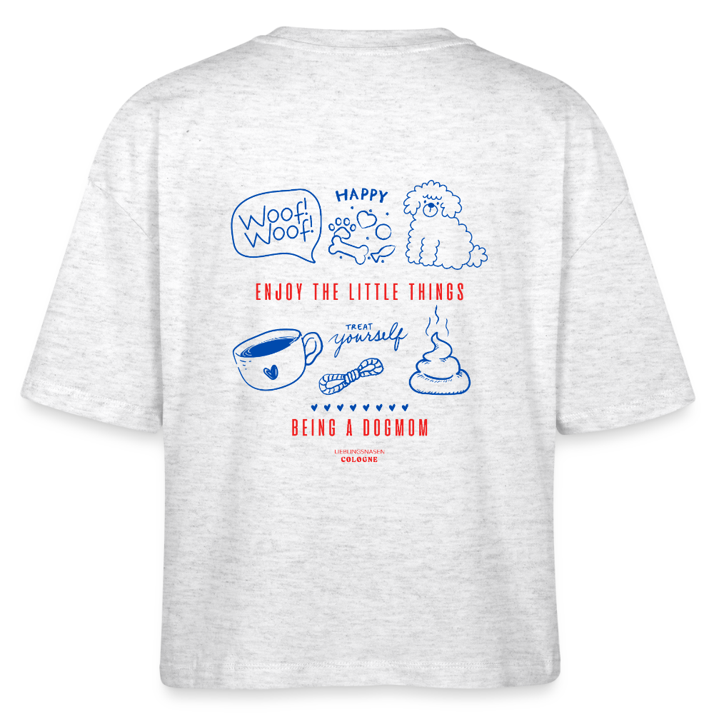 Frauen Boxy Shirt "Enjoy the little things" - heather white