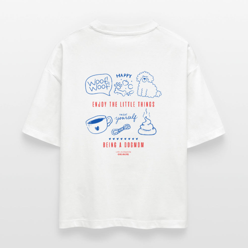 Frauen Boxy Shirt "Enjoy the little things" - white