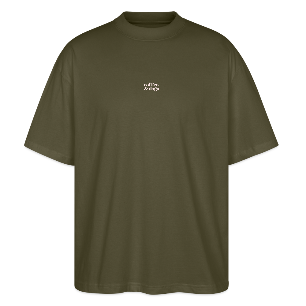 Oversized Fit - Shirt "Coffee & Dogs" 2025 - khaki