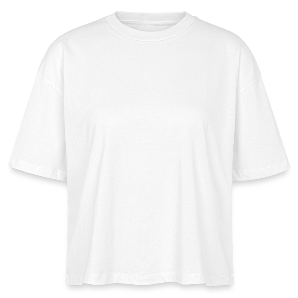 Frauen Boxy Shirt "Togehter we grow" - white