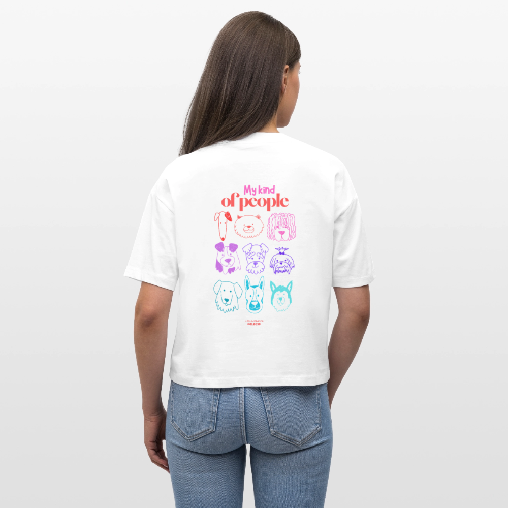 Freuen Boxy Shirt "my kind of people" - white
