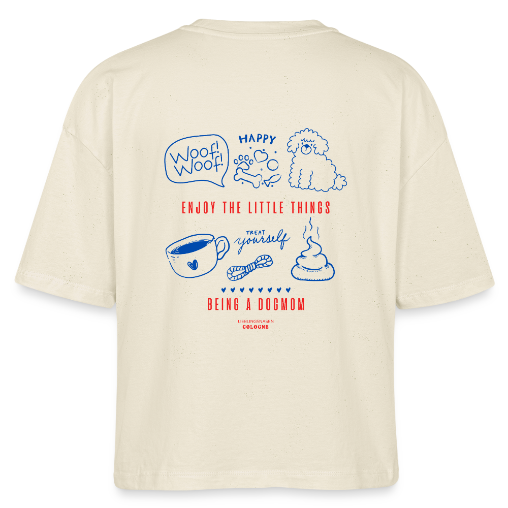 Frauen Boxy Shirt "Enjoy the little things" - natural raw