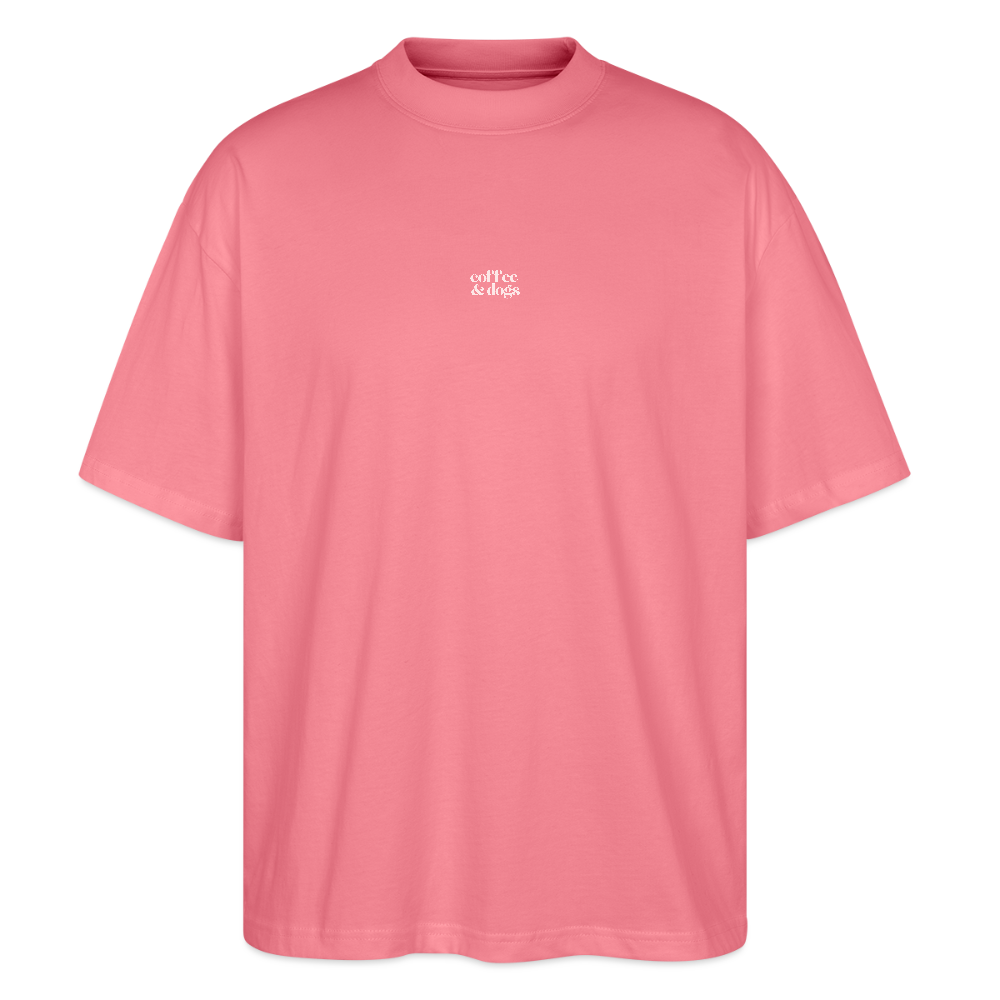 Oversized Fit - Shirt "Coffee & Dogs" 2025 - pink joy 