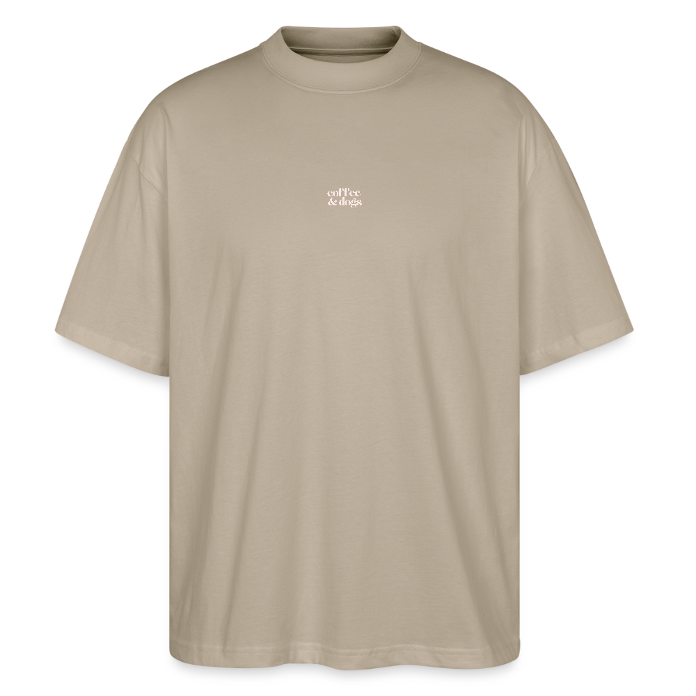 Oversized Fit - Shirt "Coffee & Dogs" 2025 - stone