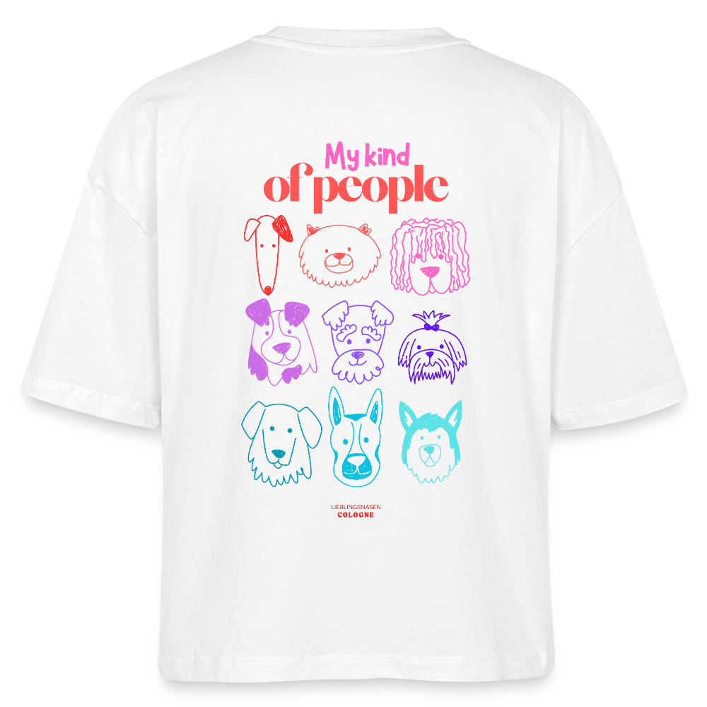 Freuen Boxy Shirt "my kind of people" - white